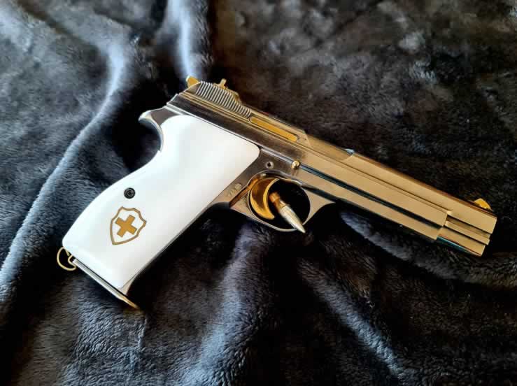 SIG P210 silber-gold